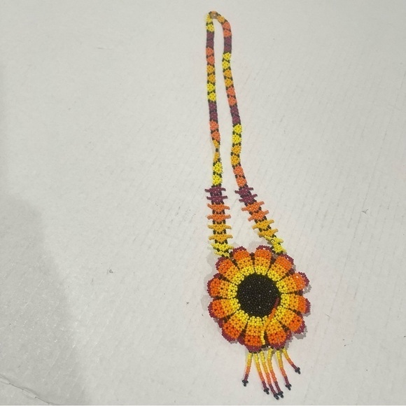 Women’s Mexico Beaded Handmade Colorful Necklace & Earrings Set! - Picture 3 of 4